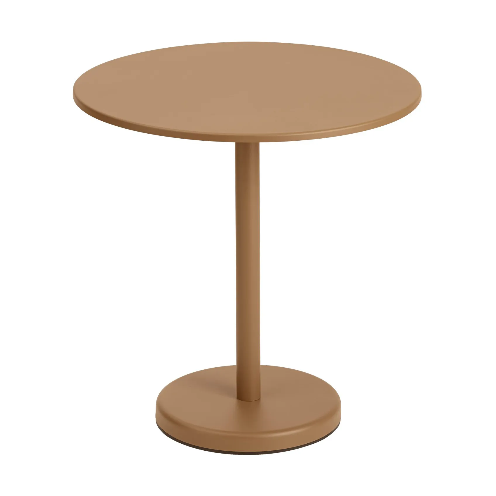 Linear steel table Ø70 cm, Burnt orange Muuto