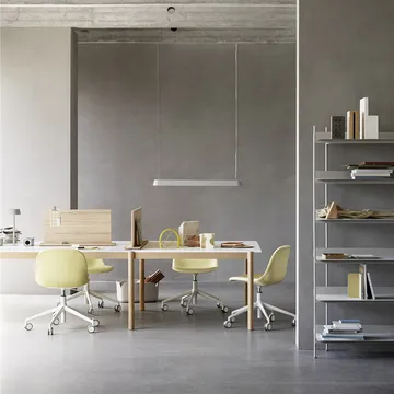 Linear System End Module table - Oak veener-oak 240x142 cm - Muuto