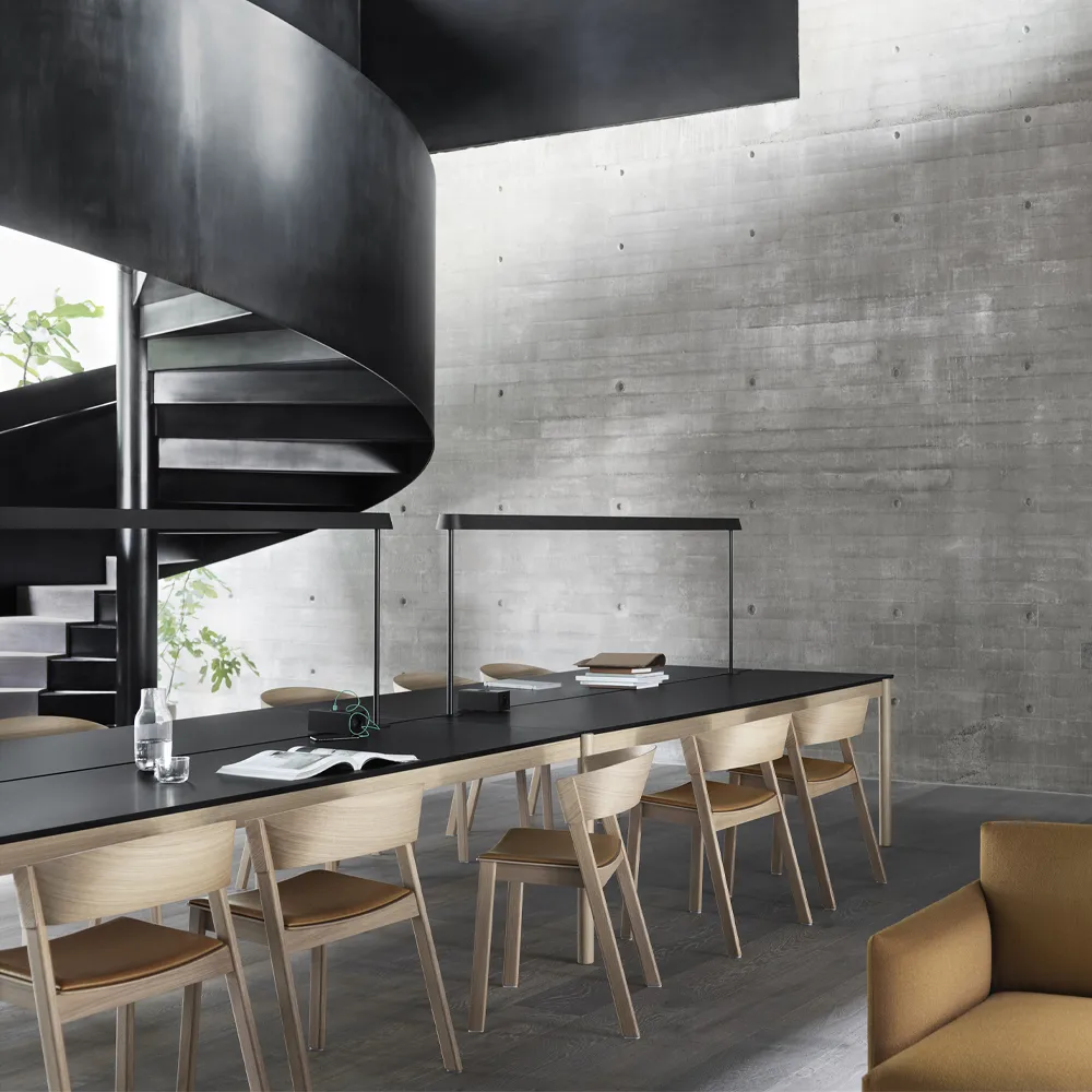 Linear System End Module table, Oak veener-oak 240x142 cm Muuto