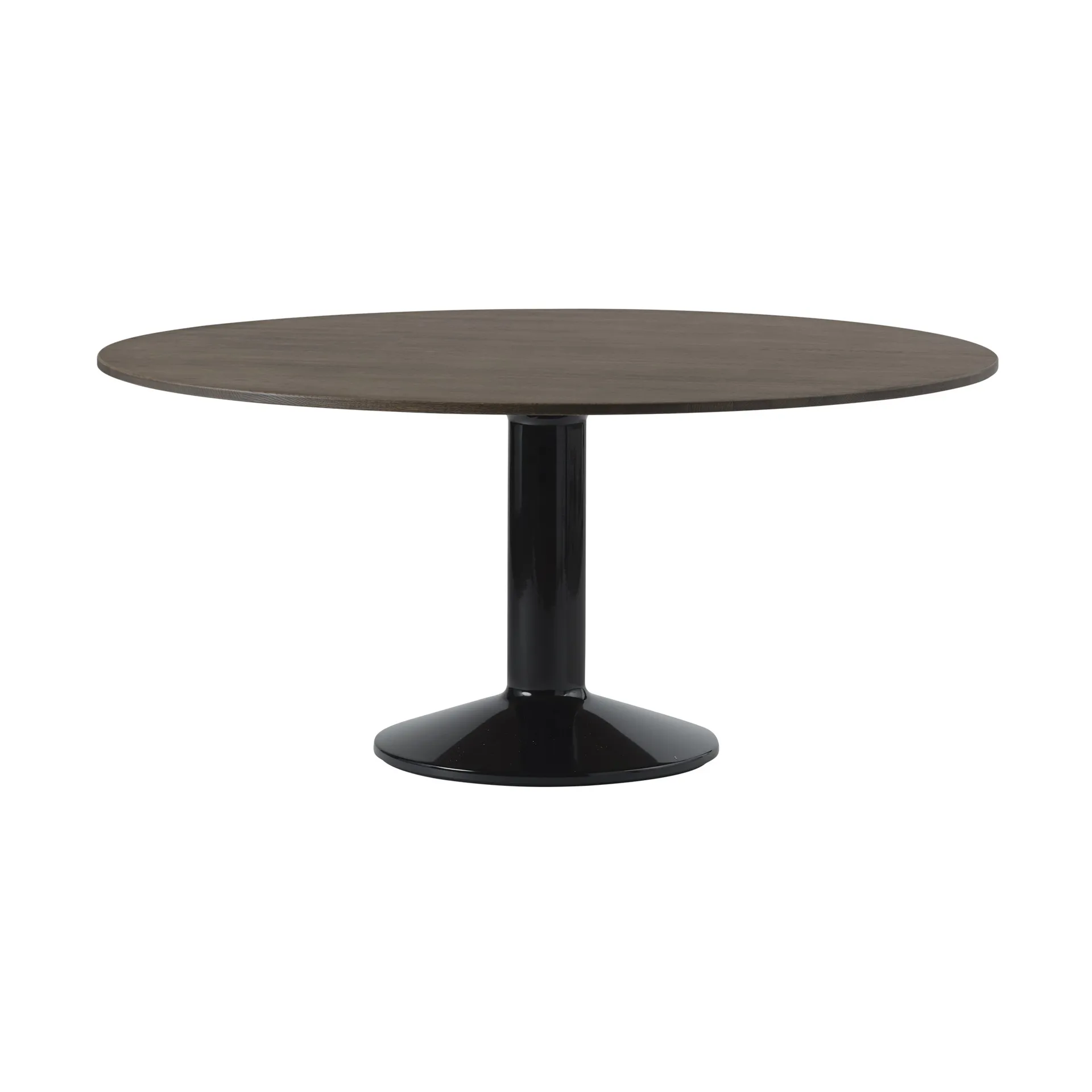 Midst pedestal table, Dark oiled oak-black, Ø160 cm Muuto