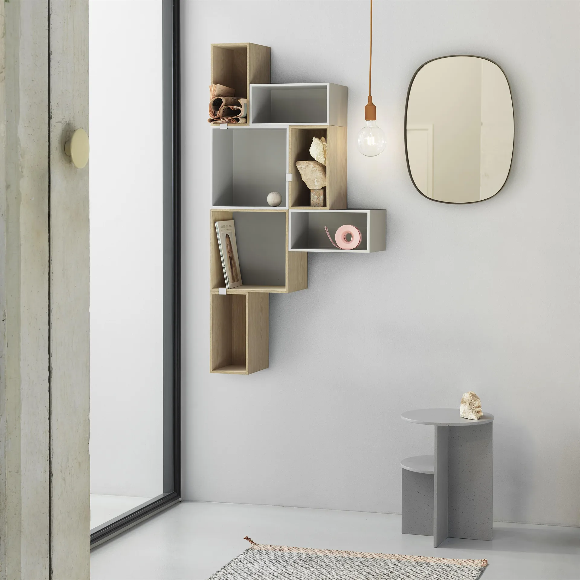 Mini stacked 2.0 storage system, small, oak Muuto