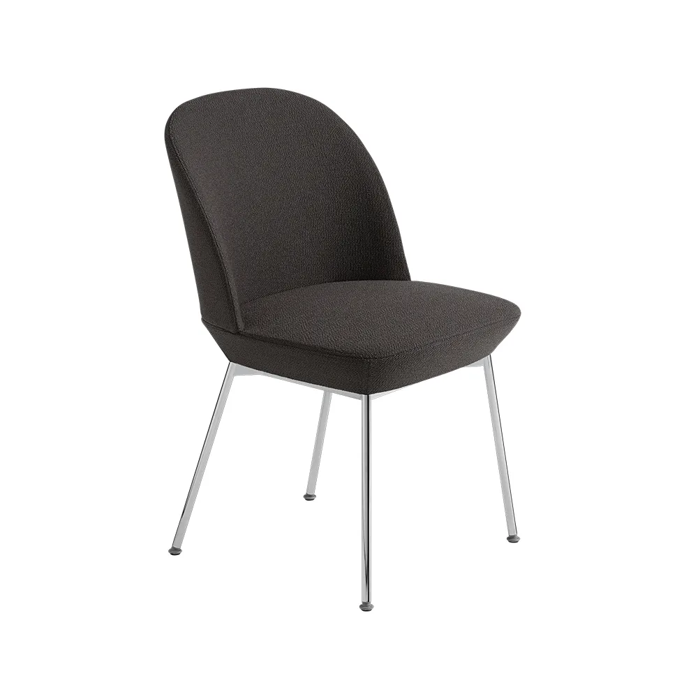 Oslo side chair fabric upholstered, Ocean 50-Chrome Muuto