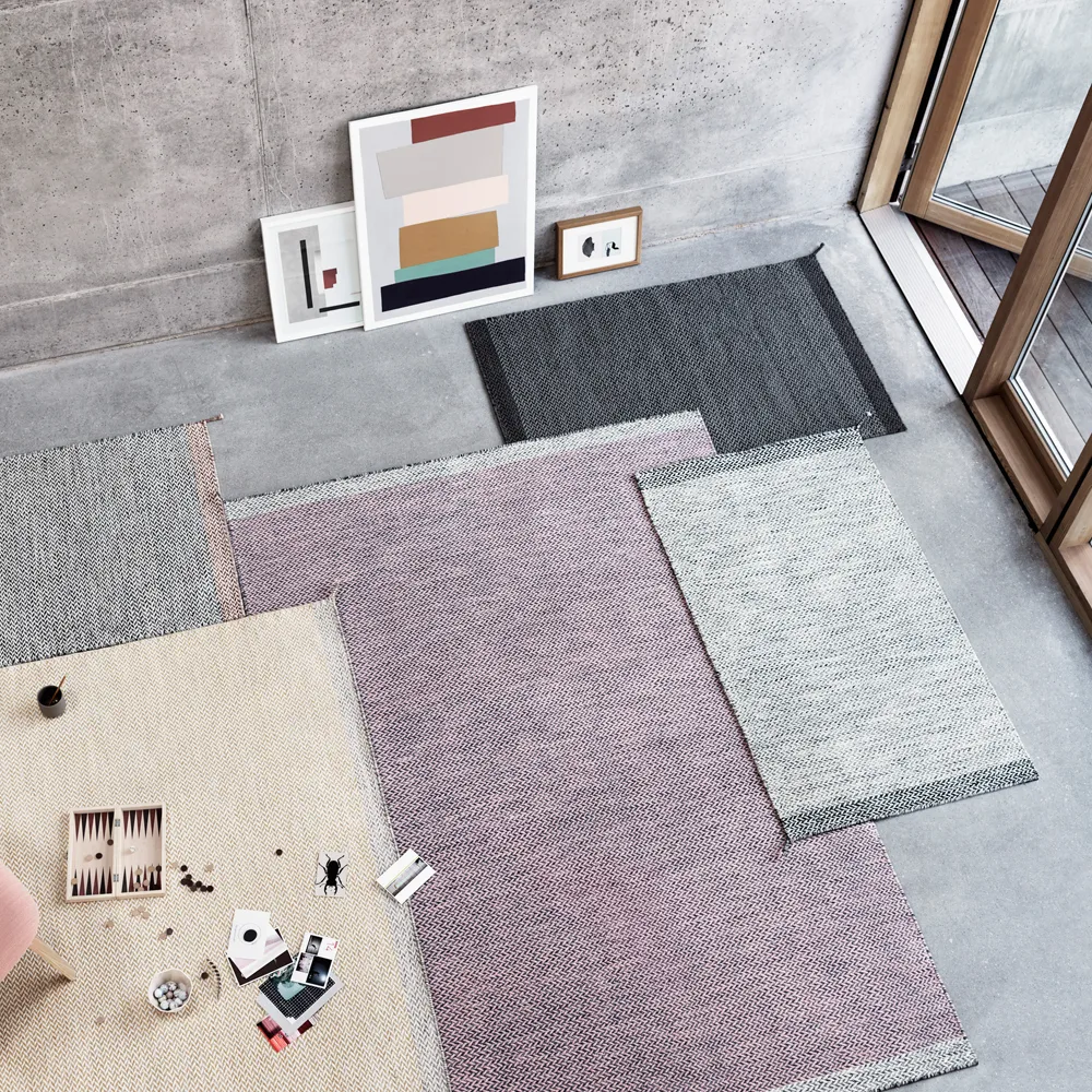 Ply wool rug 170x240 cm, yellow Muuto