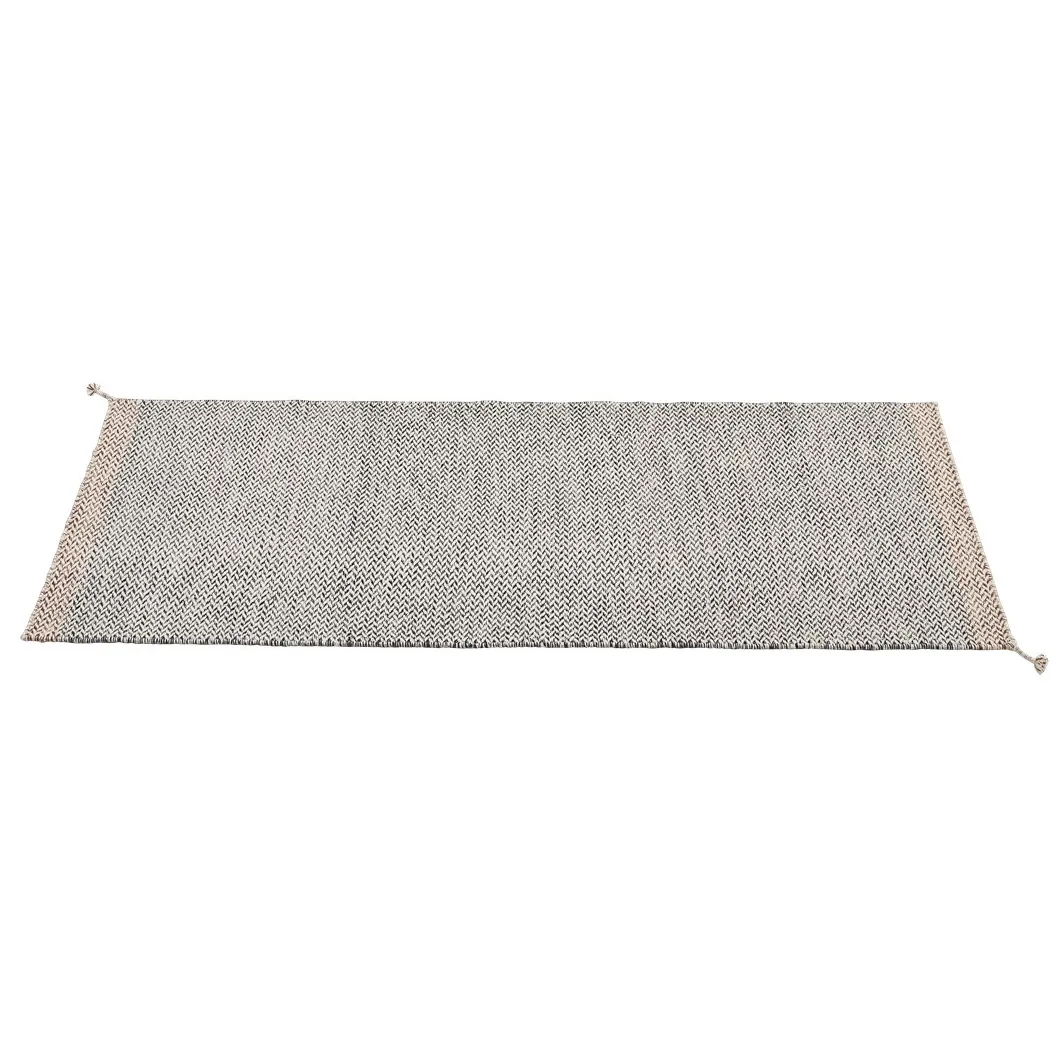 Ply wool rug 80x200 cm, Black-white Muuto