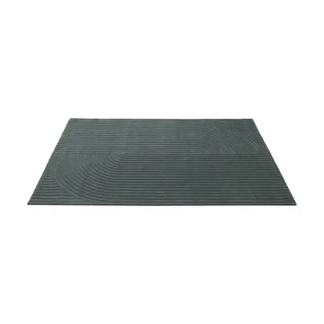Relevo Rug Quattro wool rug - Dark green, 200x300 cm - Muuto