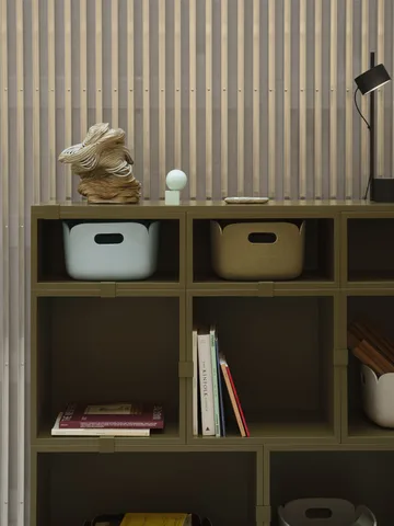Restore storage basket 28x28 cm - Brown green - Muuto