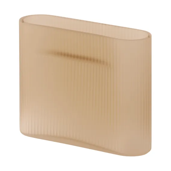 Ridge vase frosted glass 16,5 cm, Light orange Muuto