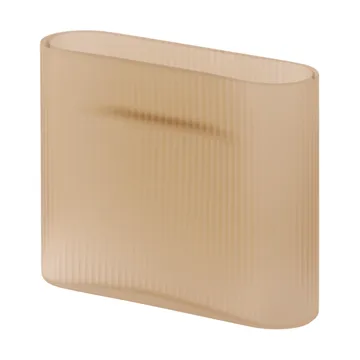 Ridge vase frosted glass 16,5 cm - Light orange - Muuto