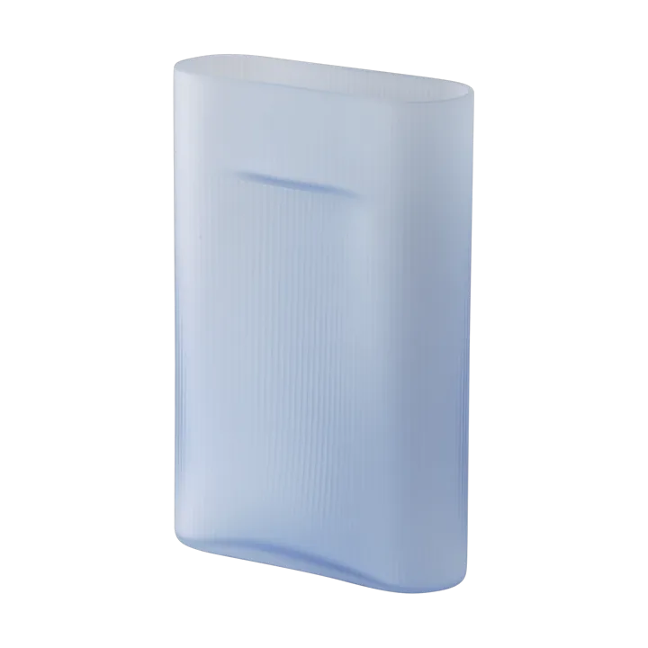 Ridge vase frosted glass 35 cm - Light blue - Muuto