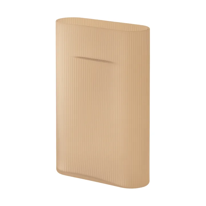 Ridge vase frosted glass 35 cm - Light orange - Muuto