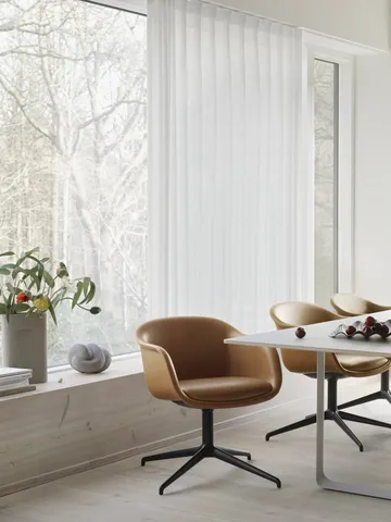 Ridge vase frosted glass 35 cm - Light orange - Muuto