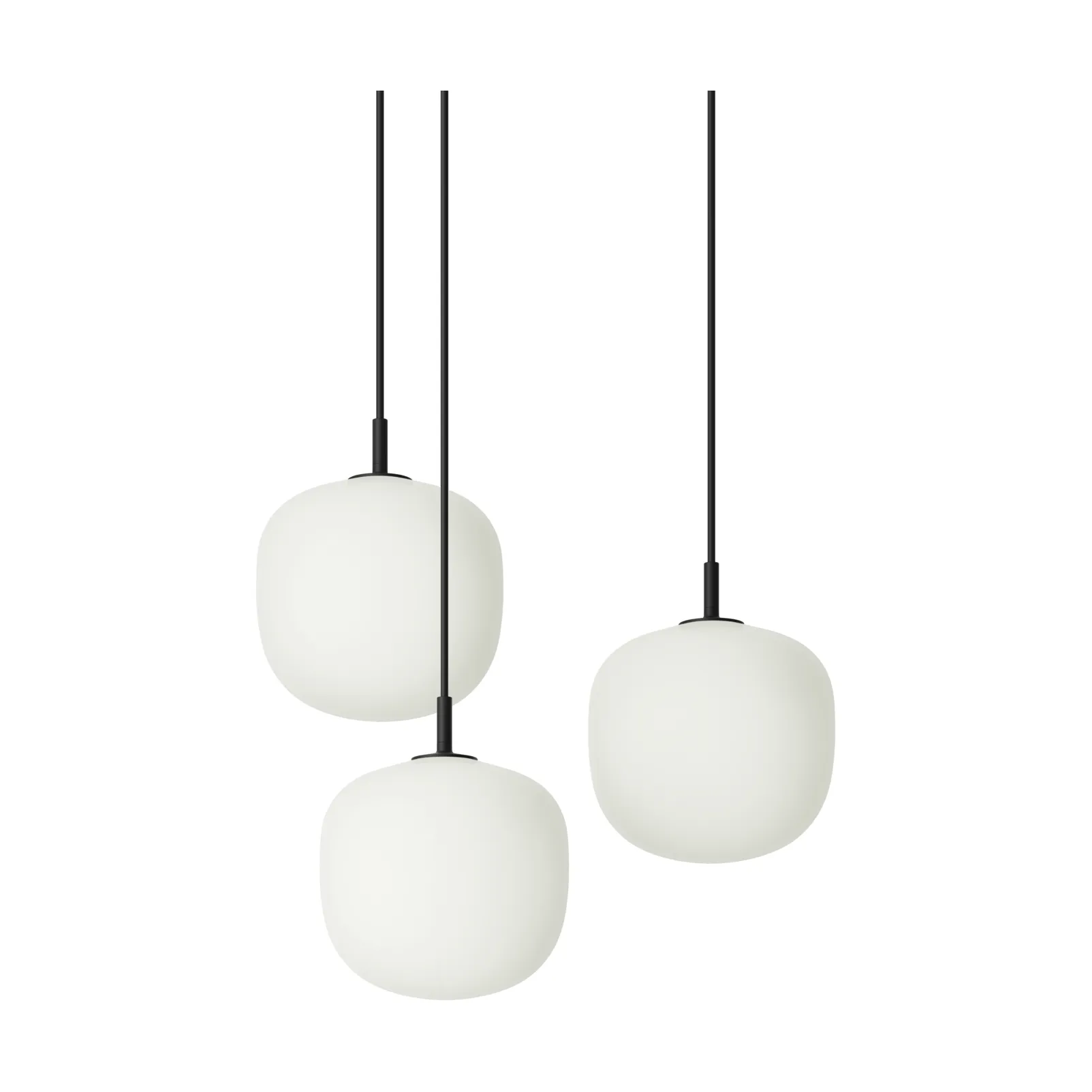 Rime Pendant Cluster 3 pendant lamp, Black, Ø18 cm Muuto