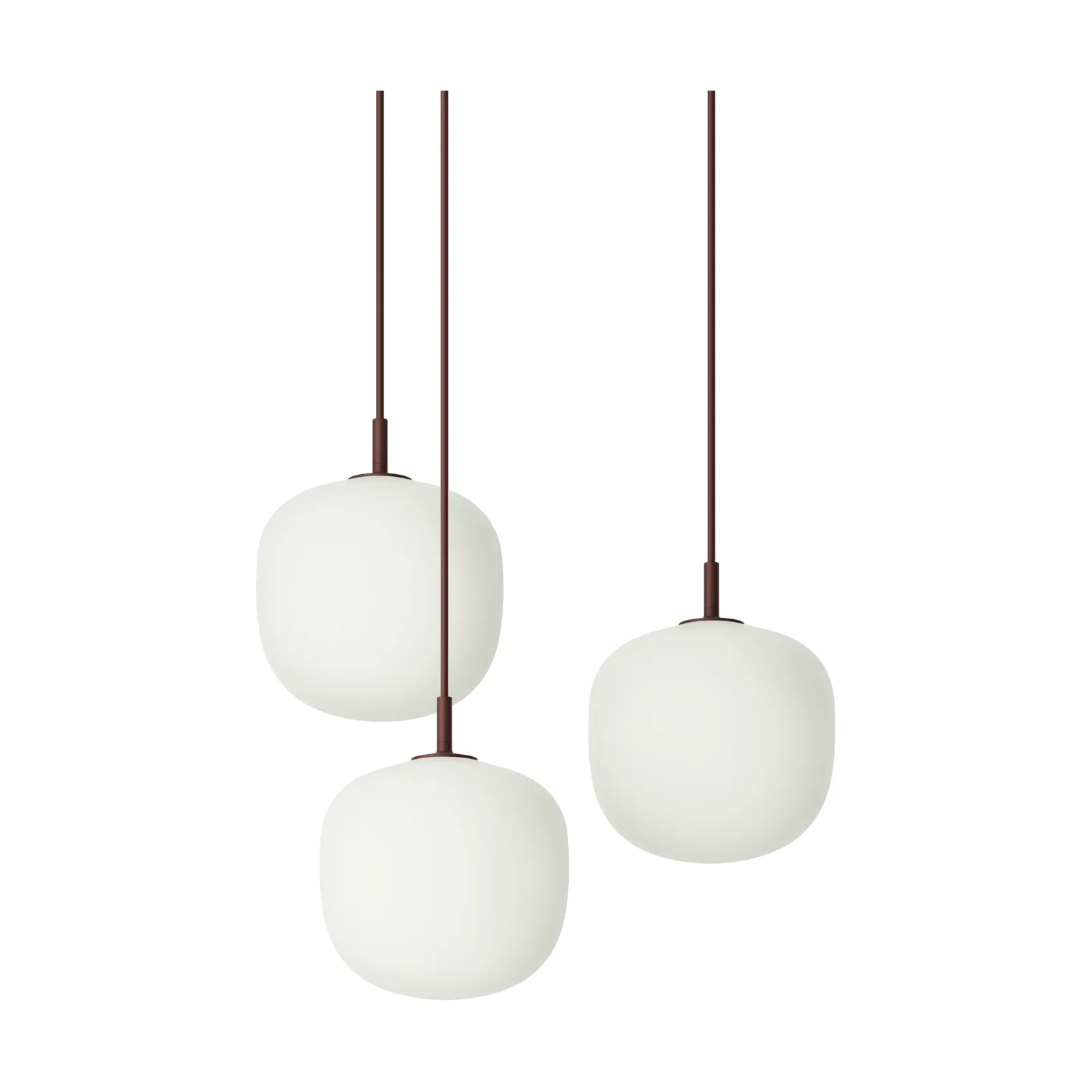 Rime Pendant Cluster 3 pendant lamp, Deep red, Ø18 cm Muuto