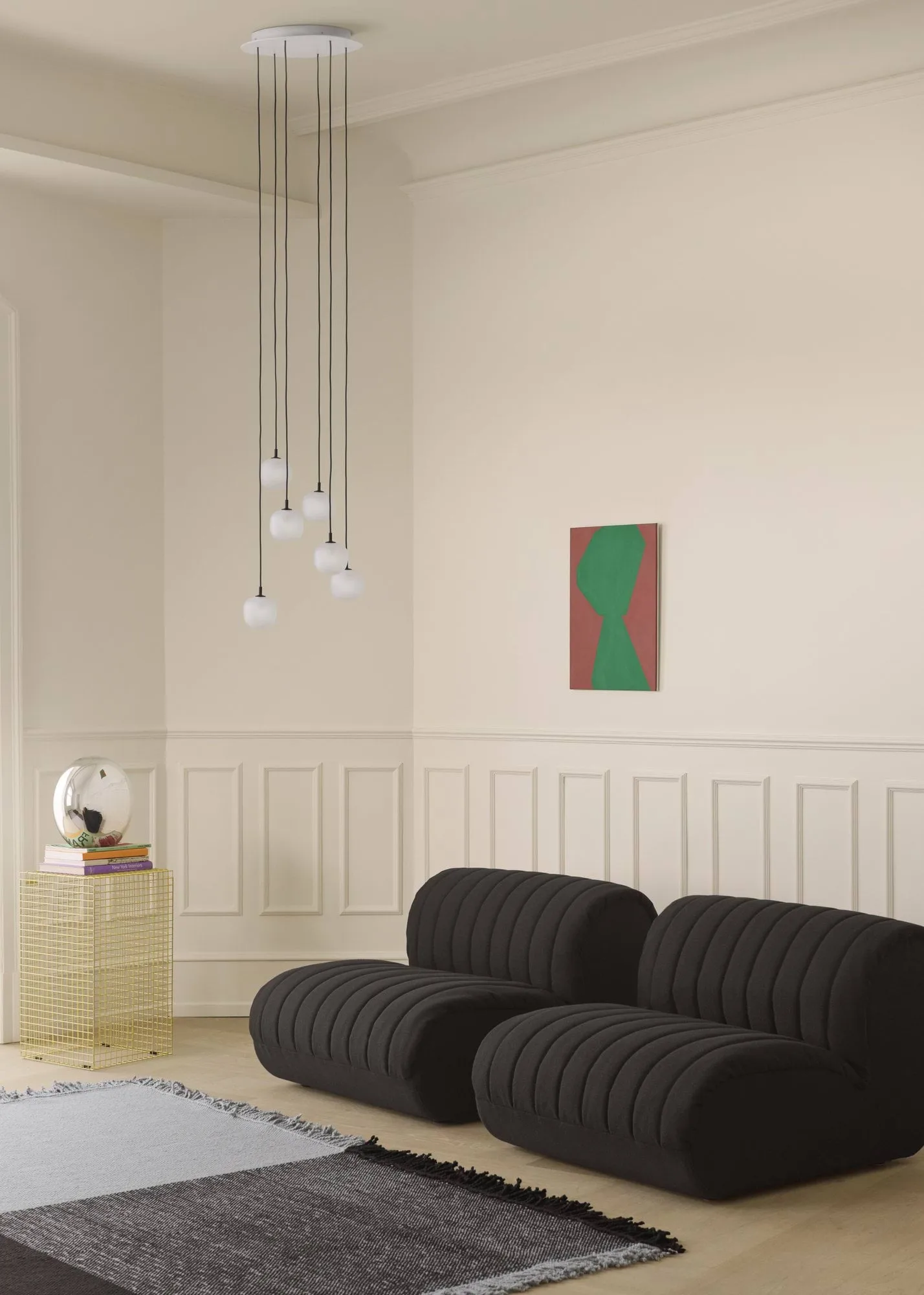 Verso wool rug, Pale green-warm brown, 258x258 cm Muuto