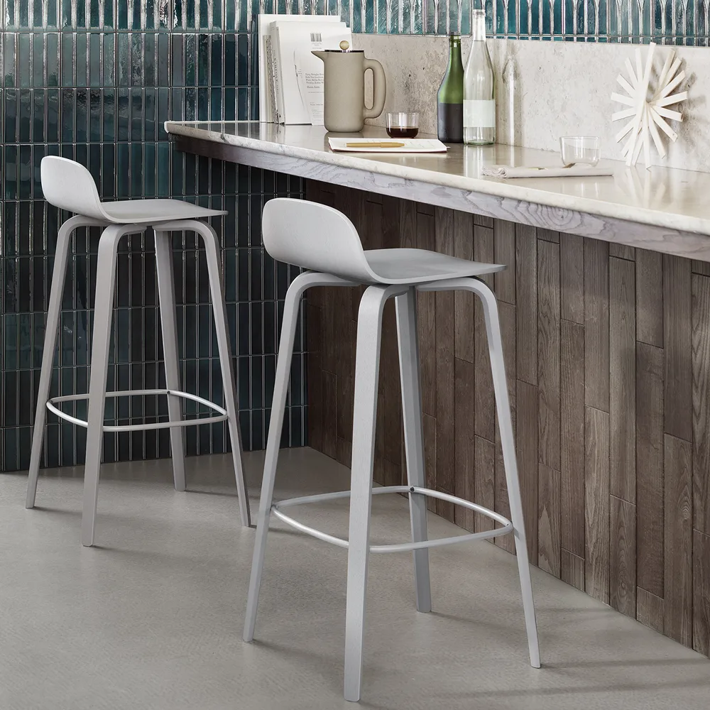 Visu barstool 65 cm, White-oak Muuto