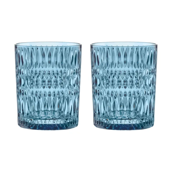 Ethno Tumbler glass 30.4 cl 2-pack - Vintage blue - Nachtmann