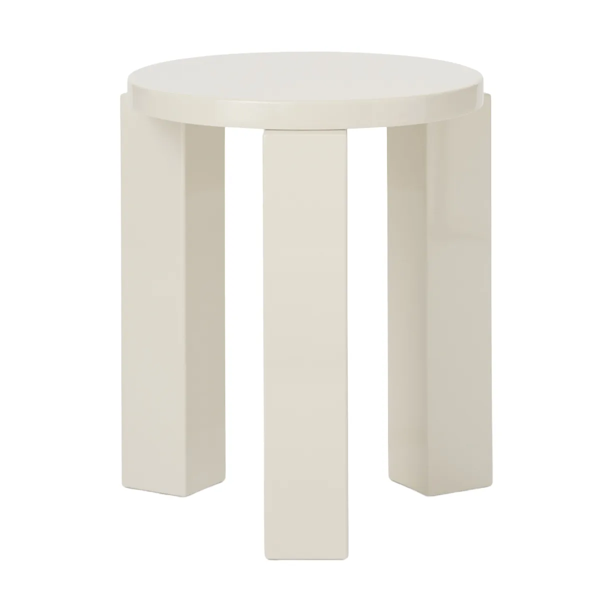 Atlas round stool, Cream, Ø36x44 cm New Works