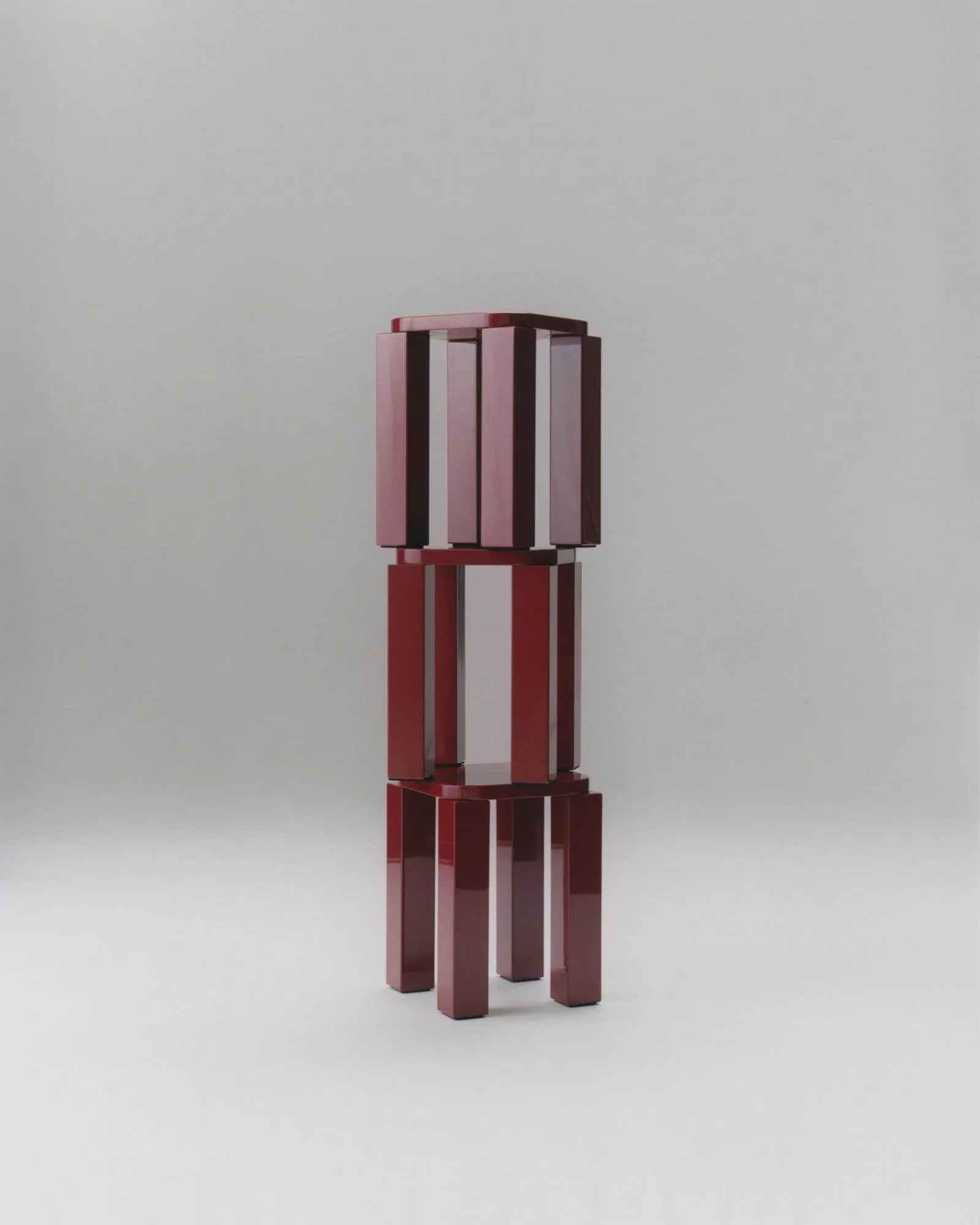 Atlas stool, Burgundy New Works