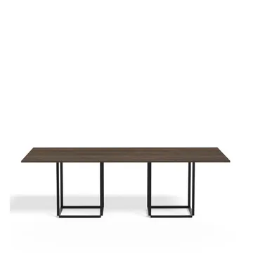 Florence rectangular dining table - Walnut. black stand - New Works