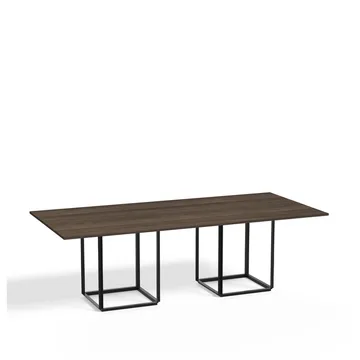 Florence rectangular dining table - Walnut. black stand - New Works
