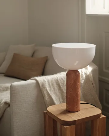 Kizu table lamp large - Breccia Pernice - New Works