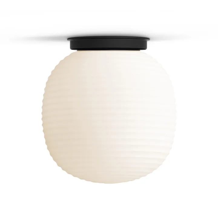 Lantern ceiling lamp medium - Frosted white opal glass - New Works
