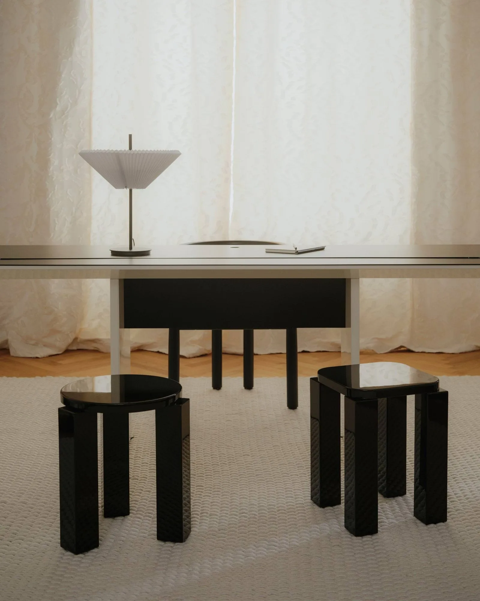 Nebra floor lamp, White (white), 150 cm New Works