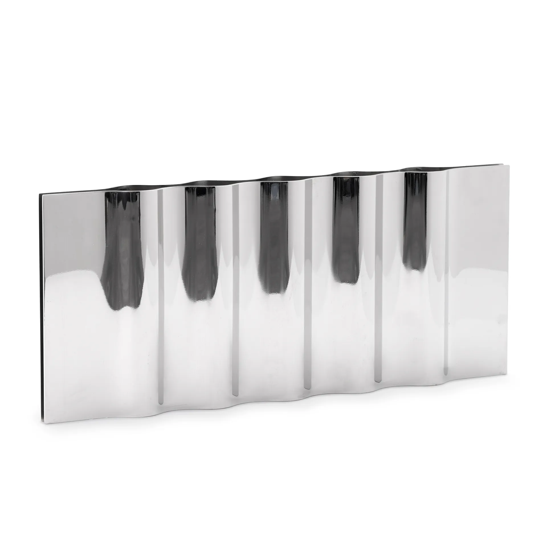 Ripply candle sticks, Stainless steel New Works