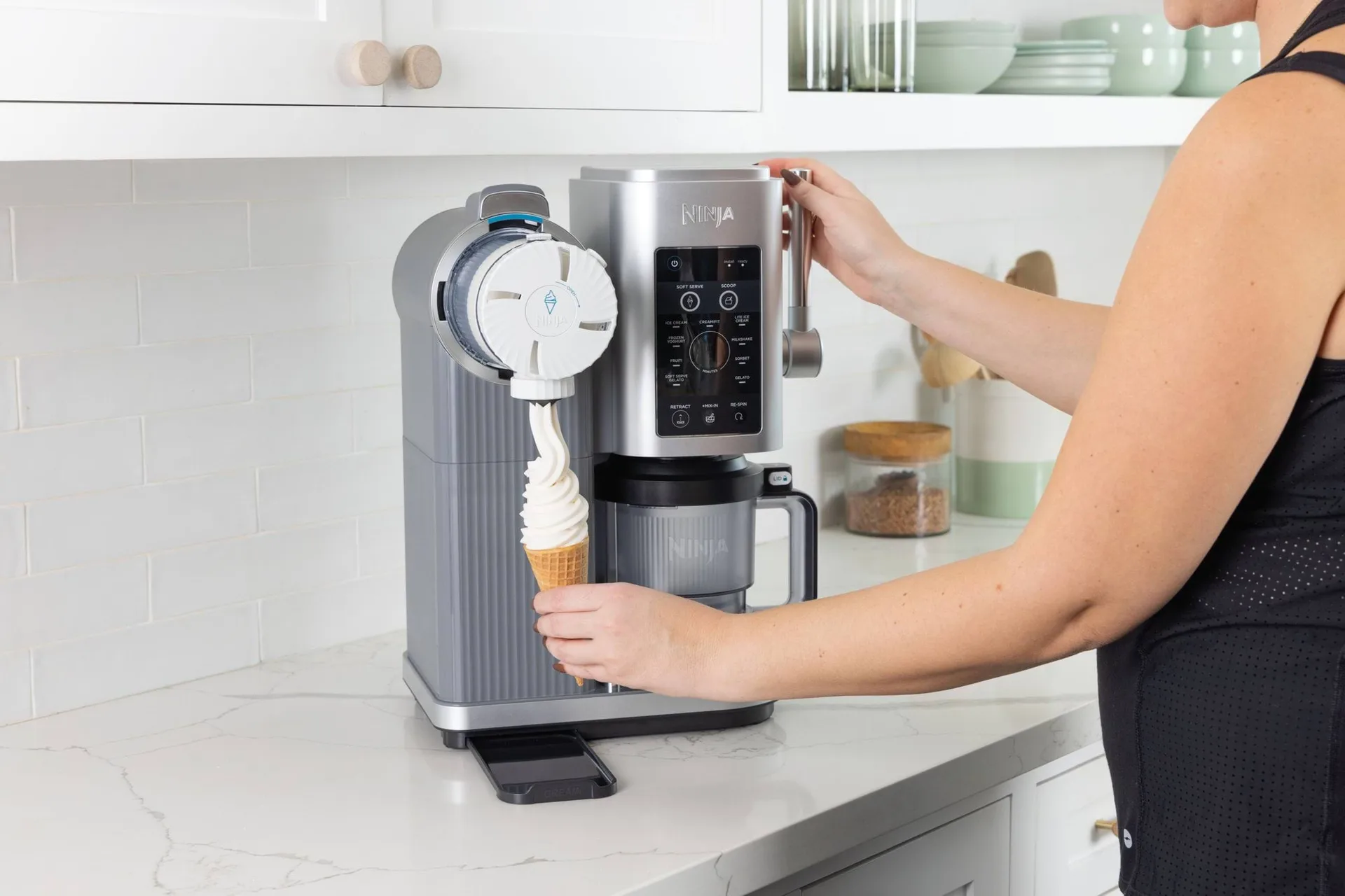 Ninja Creami Swirl ice cream and dessert maker, Black Ninja Ninja Creami Swirl ice cream and dessert maker, Black Ninja