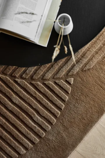 Levels Circles wool rug - Beige, 170x240 cm - NJRD