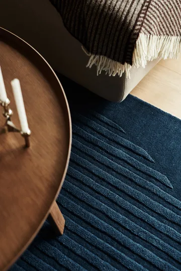 Levels Circles wool rug - Blue, 200x300 cm - NJRD