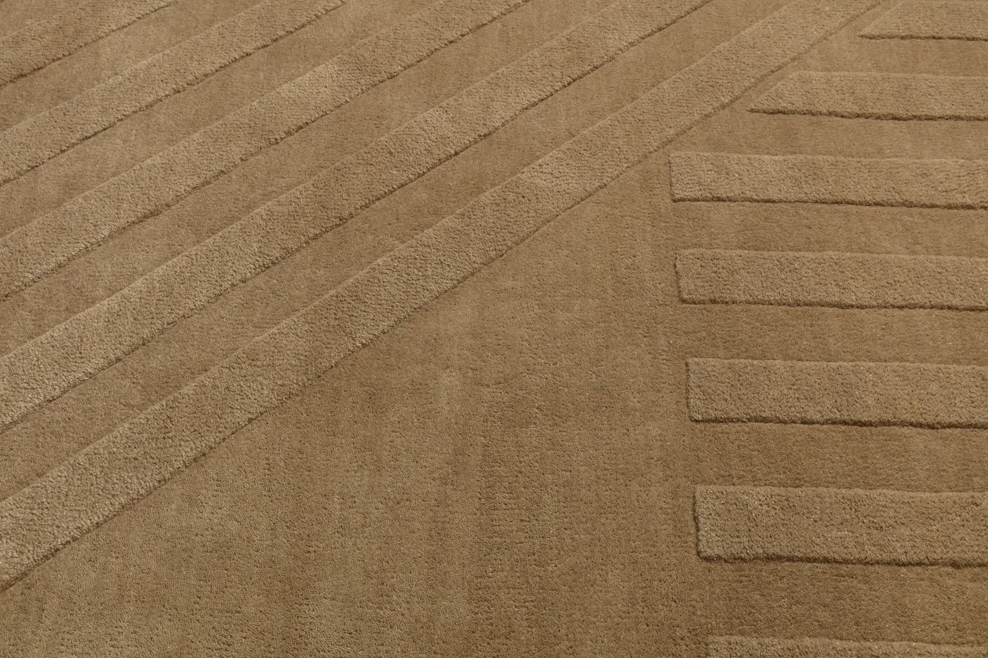 Levels Stripes wool rug, Beige, 200x300 cm NJRD