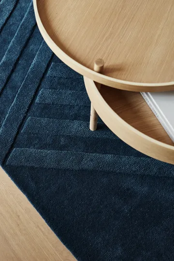 Levels Stripes wool rug - Blue, 200x300 cm - NJRD