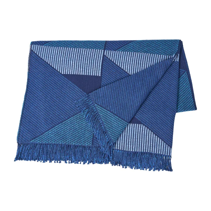 Metric focus No. 3 cotton blankets 130x185 cm - Blue - NJRD