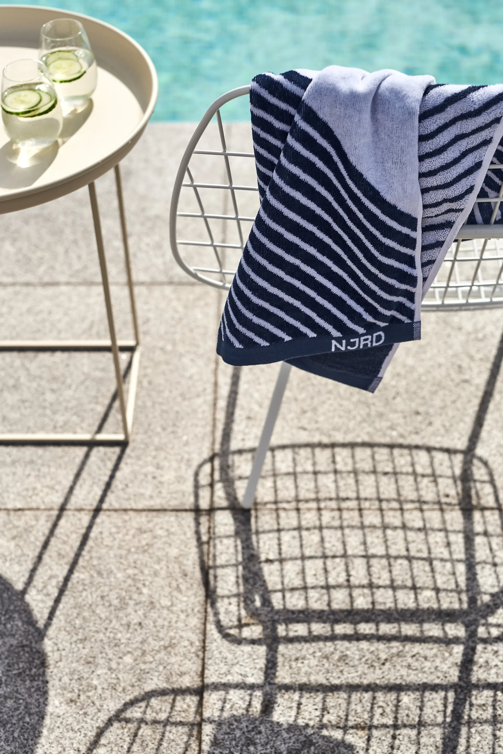 Stripes towel 50x70 cm, Blue NJRD