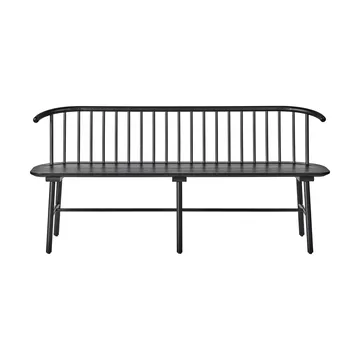 VIOR bench with backrest - Black lacquered oak - NJRD
