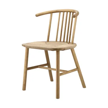 VIOR dining chair with woven seat, Lacquered oak-natural, 6-pack - NJRD