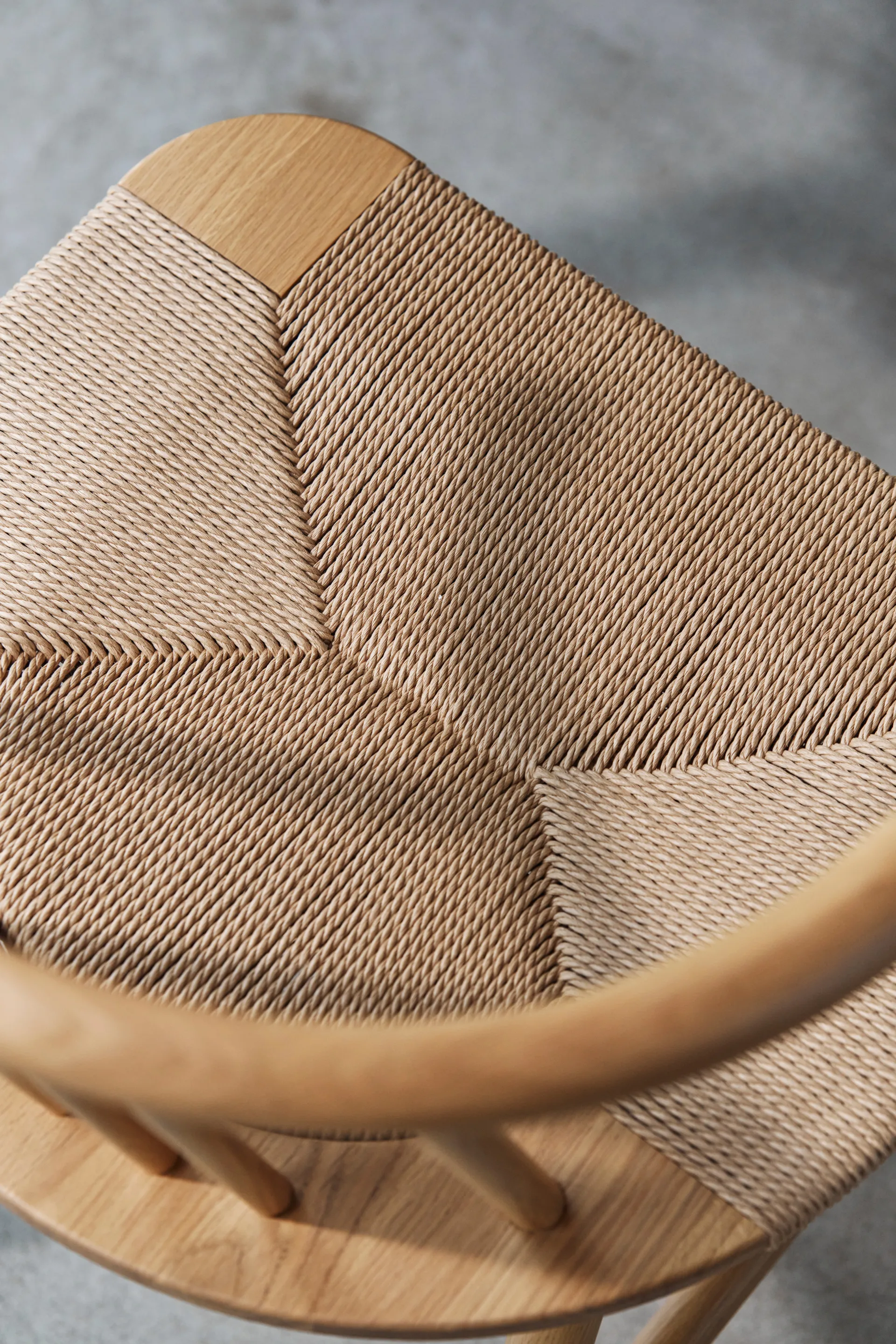 VIOR dining chair with woven seat, Lacquered oak-natural, 6-pack NJRD