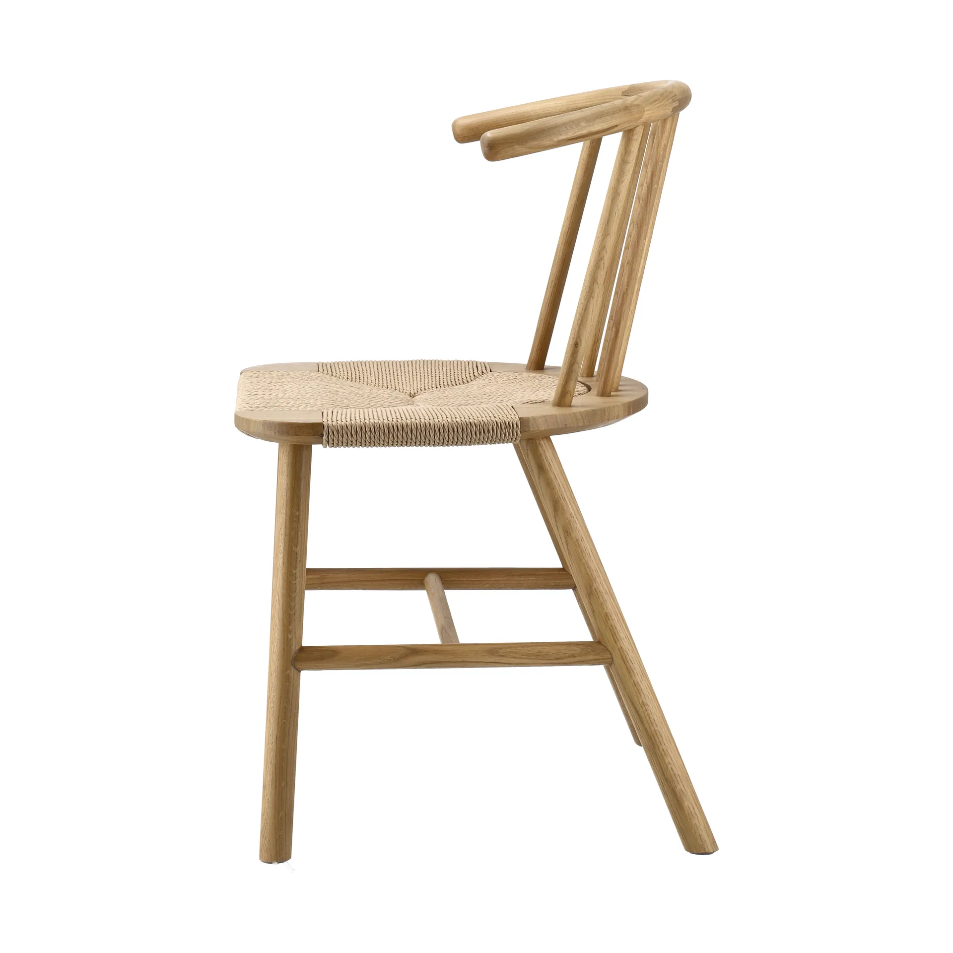 VIOR dining table 200 cm + chair 6‑pack – Lacquered oak‑natural NJRD
