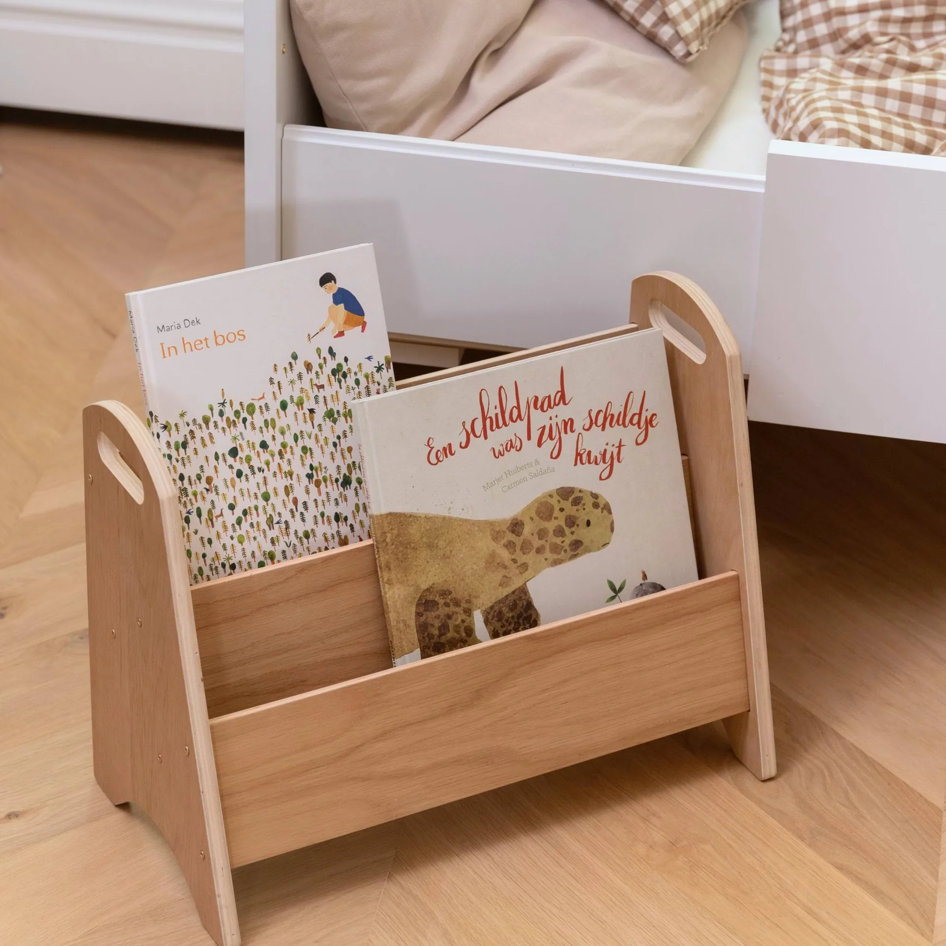 Book holder bookshelf for children, Oak Nofred