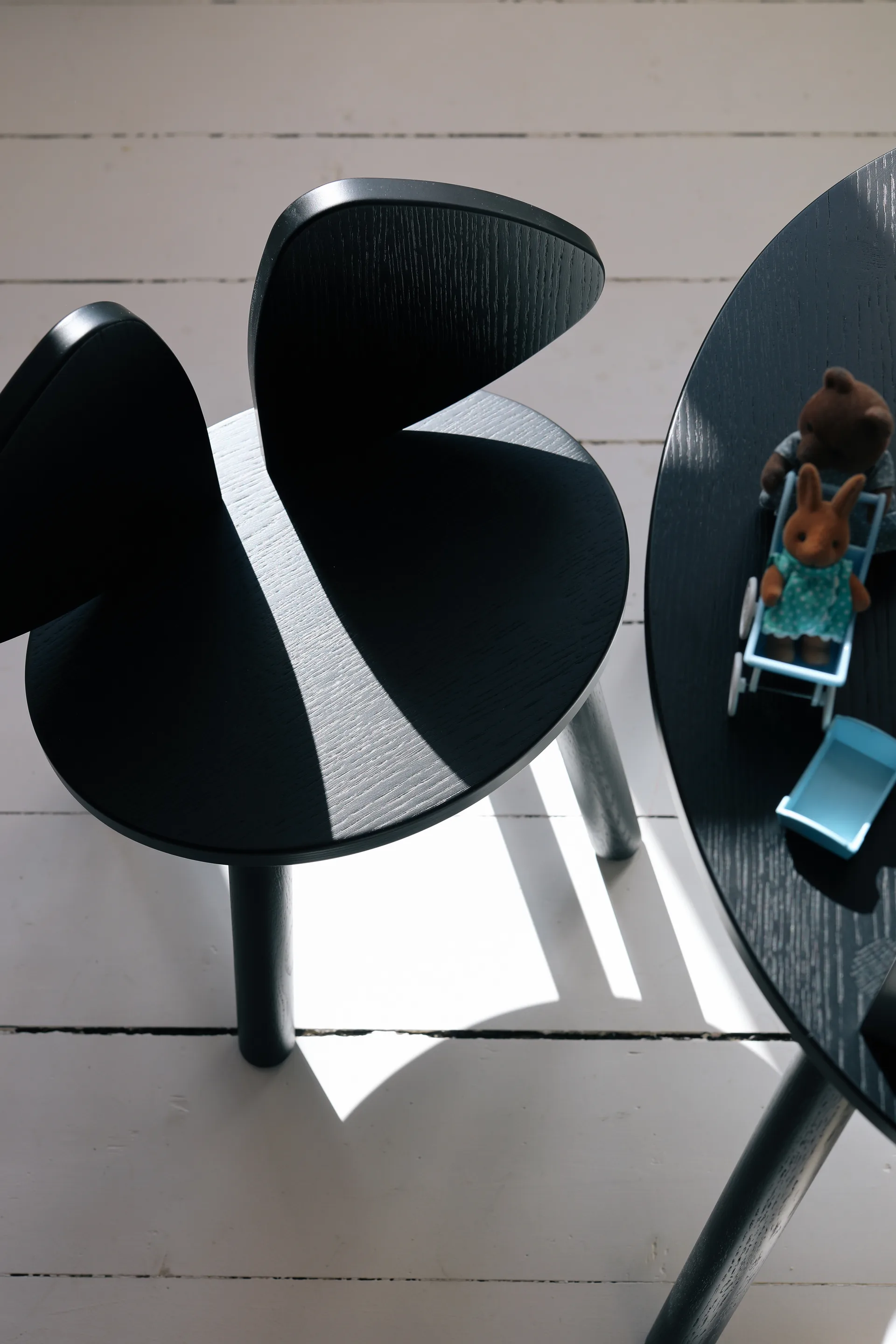 Mouse Chair children's chair, Black Nofred
