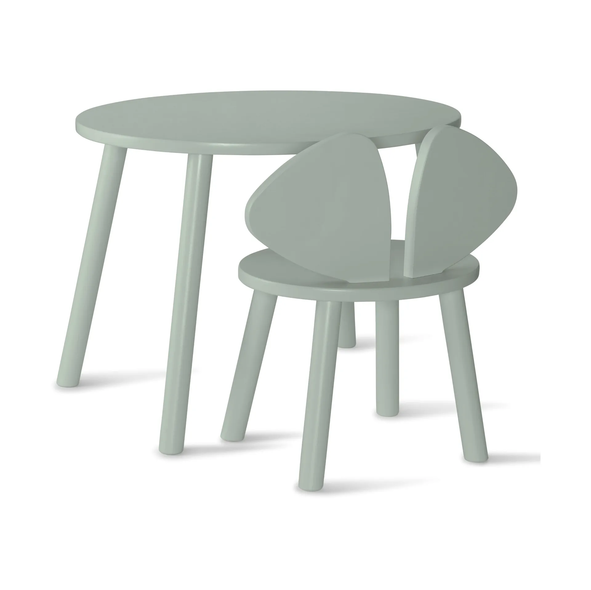 Mouse set children's chair + table, Olive green Nofred