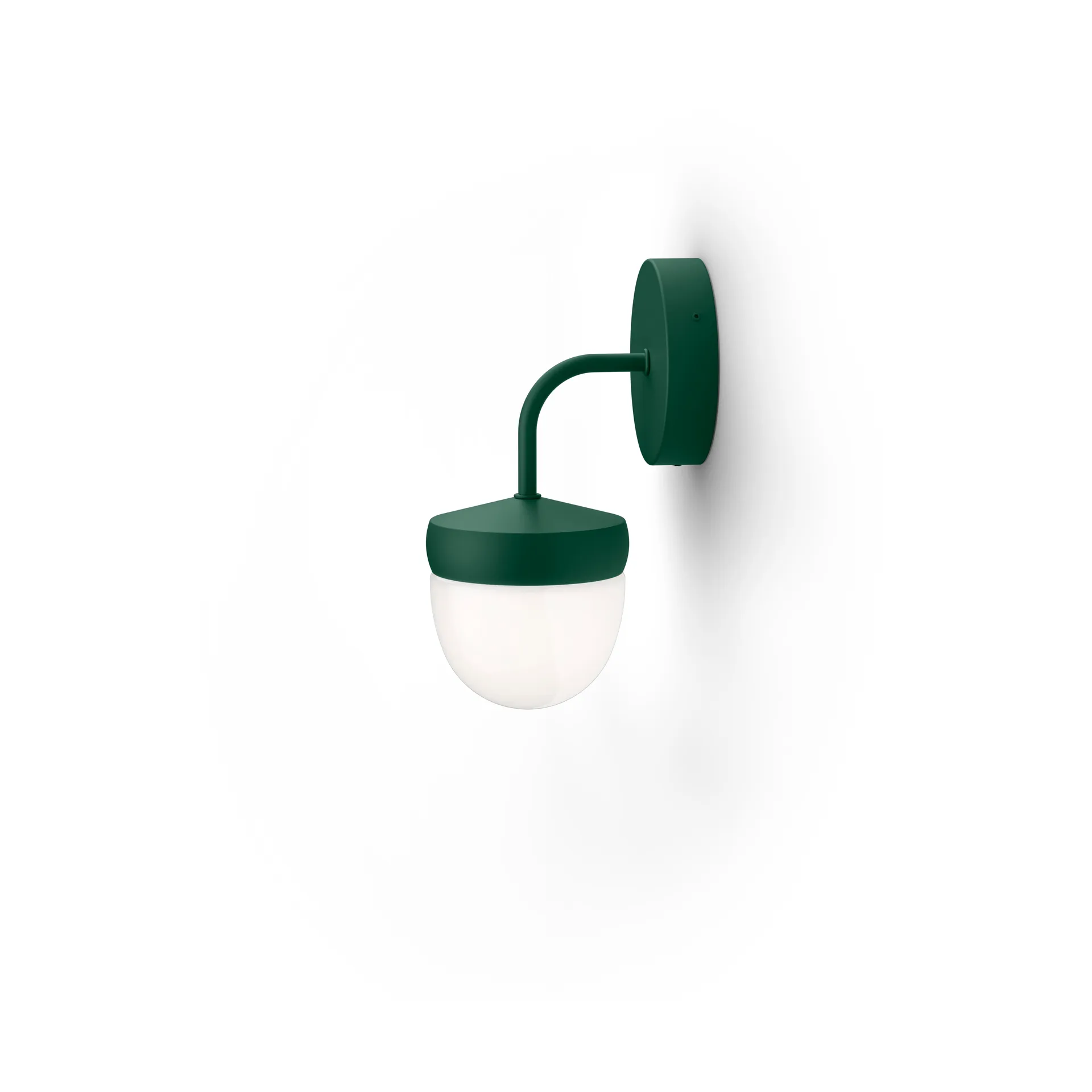 Pan wall lamp frosted 10 cm, British racing green Noon