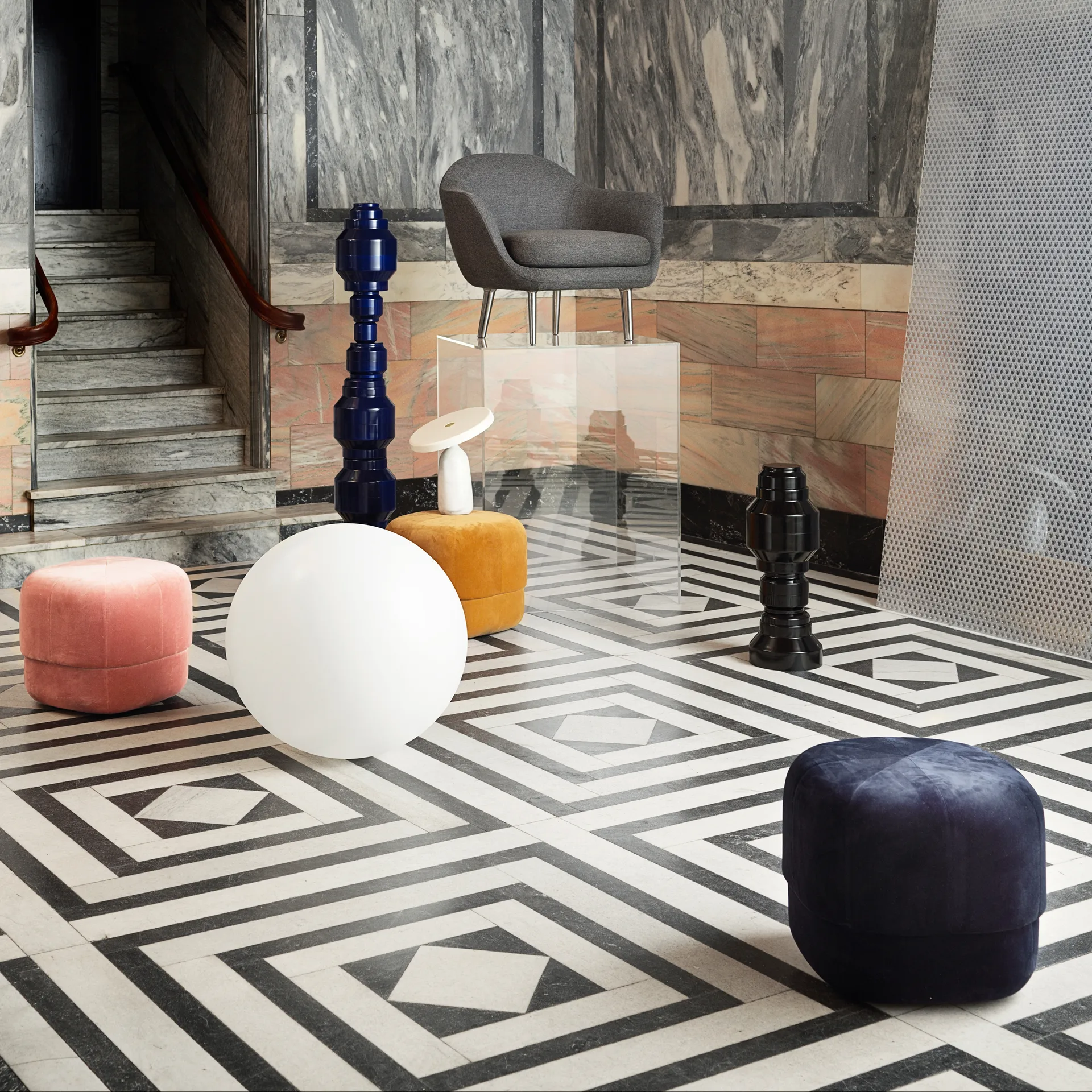 Circus pouf, pink Normann Copenhagen