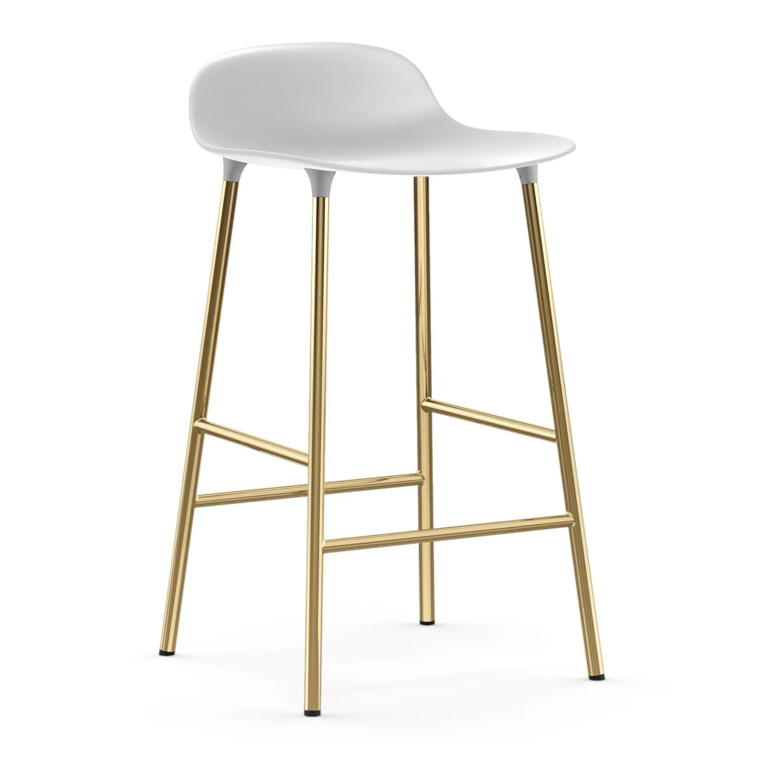 Form barstool bronze legs 65 cm, White Normann Copenhagen