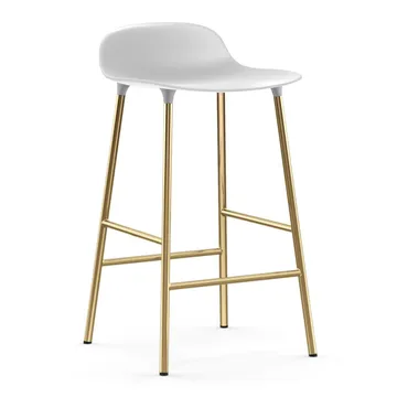 Form barstool bronze legs 65 cm - White - Normann Copenhagen