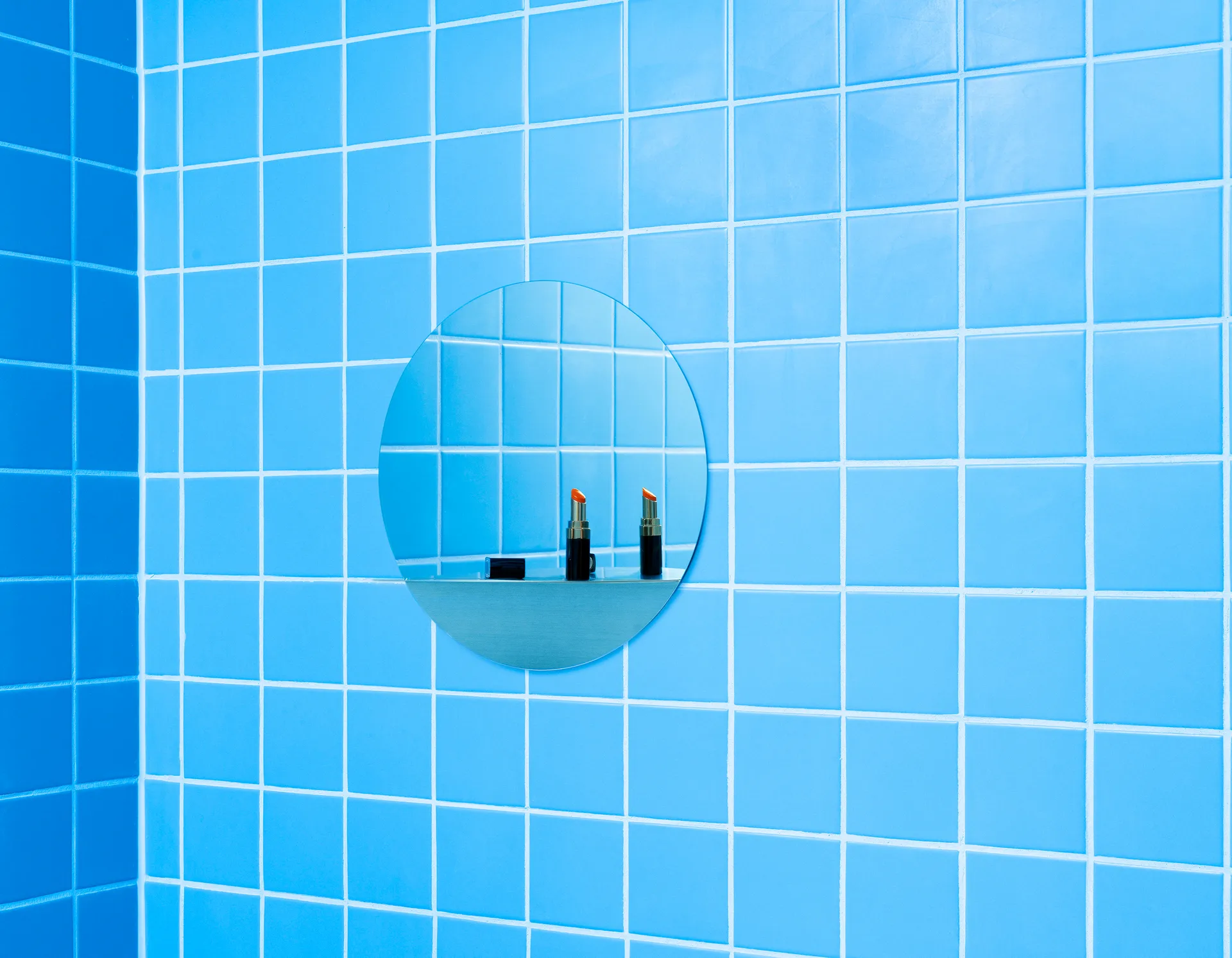 Horizon mirror round, Stainless steel Normann Copenhagen