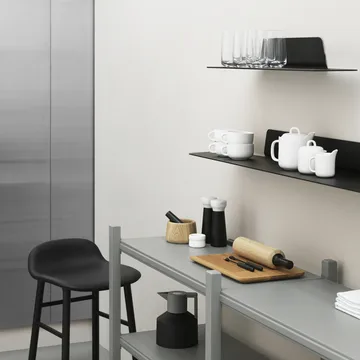 Jet shelf - Black, aluminium, 80 cm - Normann Copenhagen