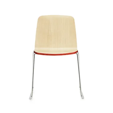 Just chair - Ash, veneer, black edge, black metal stand - Normann Copenhagen