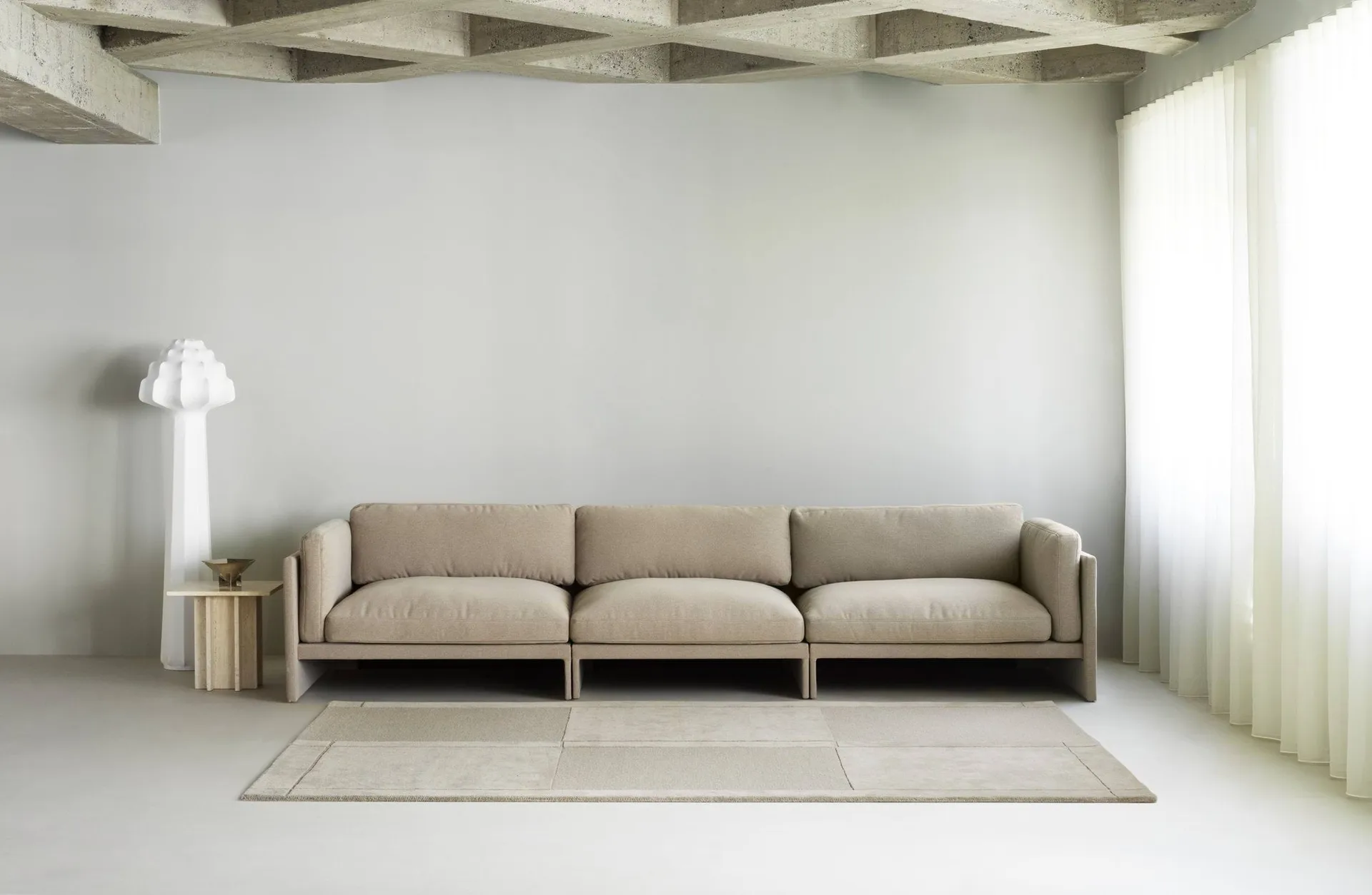 Level wool rug, Warm grey, 170x240 cm Normann Copenhagen